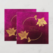 Zal je mijn bruidsroze Fuchsia Velvet zijn? Kaart (Voorkant / Achterkant)