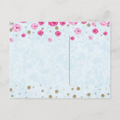 Zal je mijn bruidsroze roze roze Confetti zijn? Uitnodiging Briefkaart (Achterkant)
