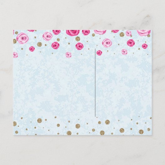 Zal je mijn bruidsroze roze roze Confetti zijn? Uitnodiging Briefkaart (Achterkant)