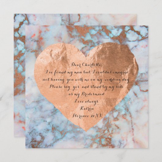 Zal je mijn bruidsroze roze roze kerst zijn? kaart (Voorkant / Achterkant)