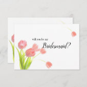 Zal je mijn bruidsroze tulpen zijn? (Voorkant / Achterkant)