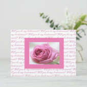 Zal je mijn bruidsroze wit zijn? kaart (Staand voorkant)