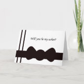 Zal je mijn bruidsusher zijn zwarte vlinderdas kaa (Voorkant)