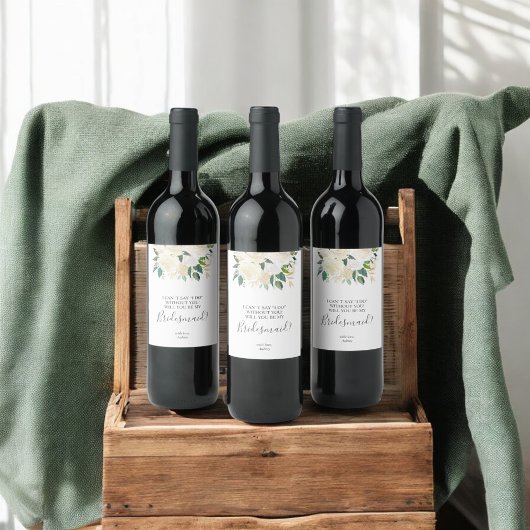 Zal je mijn bruine bruine bloemen zijn? wijn etiket