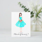 Zal je mijn dienstmeisje zijn? kaart (Staand voorkant)