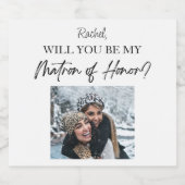 Zal je mijn directrice van het erevoorstel op maat sparkling wijnetiket (Enkel label)