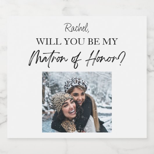 Zal je mijn directrice van het erevoorstel op maat sparkling wijnetiket (Enkel label)