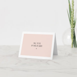 Zal je mijn eerbetoon zijn? Roze kaart — gevouwen