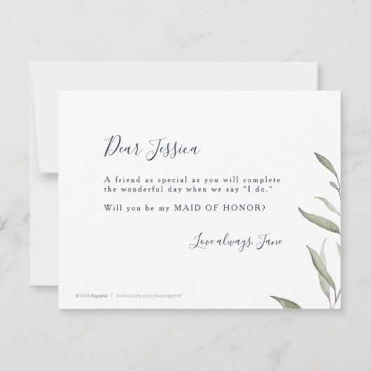 Zal je mijn eerbewijs zijn, minimaal groen? kaart (Achterkant)