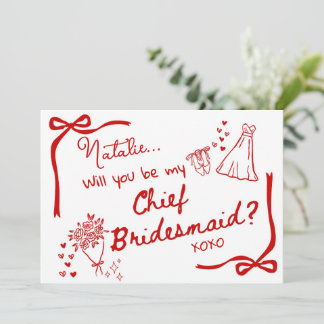 Zal je mijn eerste bruidsmeisje zijn Kaart Uitnodi