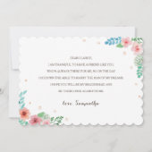 Zal je mijn eremmatron zijn, waterverf bloemen? kaart (Achterkant)