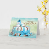 Zal je mijn Godfather Blue en Brown Cake zijn? Kaart (Gele Bloem)