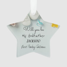 Zal je mijn godfather kerstster-schilnament worden