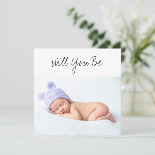 Zal je mijn GodOuder Baby zijn die een Pet foto dr Kaart (Staand voorkant)