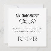 Zal je mijn GodOuder Baby zijn die een Pet foto dr Kaart (Achterkant)