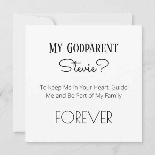 Zal je mijn GodOuder Baby zijn die een Pet foto dr Kaart (Achterkant)