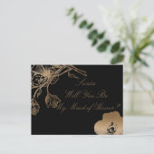 Zal je mijn gouden goudbloem zijn? uitnodiging briefkaart (Staand voorkant)