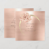 Zal je mijn goudmaïde Roos zijn? Kaart (Voorkant / Achterkant)