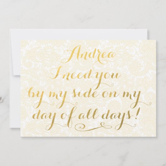 Zal je mijn gouligrafie zijn? kaart (Voorkant)