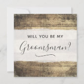 Zal je mijn groomman rustieke houten Boerderij bru Kaart (Voorkant)