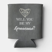 Zal je mijn groomman zijn - Voorstel Blikjeskoeler (Voorkant)