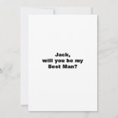 Zal je mijn Groomsman Beste Man-kaart zijn? Kaart (Achterkant)