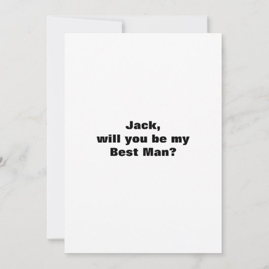 Zal je mijn Groomsman Beste Man-kaart zijn? Kaart (Achterkant)