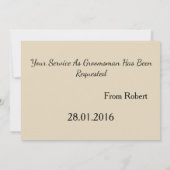 Zal je mijn Groomsman Black Mustache zijn? Kaart (Achterkant)