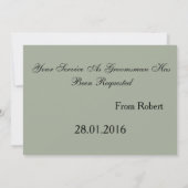 Zal je mijn Groomsman Black Mustache zijn? Kaart (Achterkant)