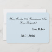 Zal je mijn Groomsman Black Mustache zijn? Kaart (Achterkant)