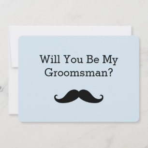Zal je mijn Groomsman Black Mustache zijn? Kaart