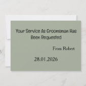 Zal je mijn Groomsman Black Mustache zijn? Kaart (Achterkant)