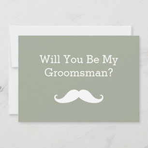 Zal je mijn Groomsman Black Mustache zijn? Kaart