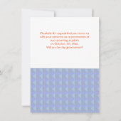 Zal je mijn Groomsman Handheld Elektronisch Game w Notitiekaartje (Achterkant)