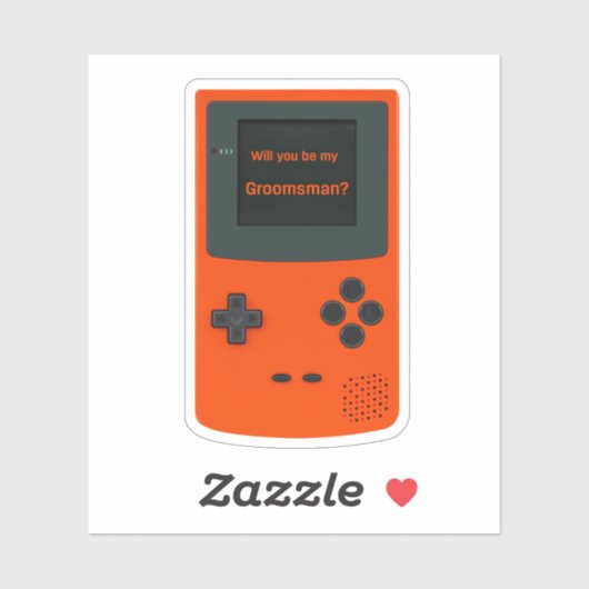 Zal je mijn Groomsman Handheld Elektronisch Game w Sticker (Vel)