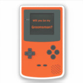 Zal je mijn Groomsman Handheld Elektronisch Game w Sticker (Voorkant)