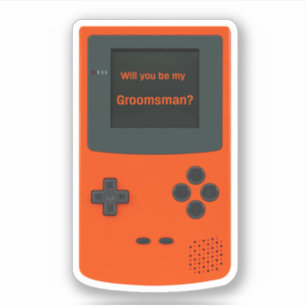 Zal je mijn Groomsman Handheld Elektronisch Game w Sticker