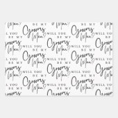 Zal je mijn Groomsman zijn die blazen maakt? Inpakpapier Vel (Voorkant 3)