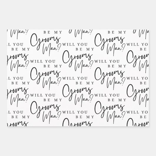 Zal je mijn Groomsman zijn die blazen maakt? Inpakpapier Vel