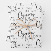 Zal je mijn Groomsman zijn die blazen maakt? Inpakpapier Vel