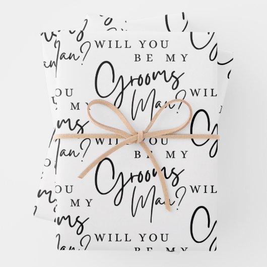 Zal je mijn Groomsman zijn die blazen maakt? Inpakpapier Vel