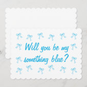 Zal je mijn iets blauwe bruidsmeisje voorstel zijn kaart (Voorkant / Achterkant)