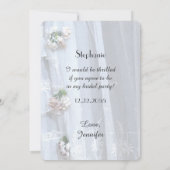 Zal je mijn Jr. Bridesmaid zijn, kant uitnodigen? Kaart (Achterkant)