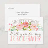 Zal je mijn junior Bridesmaid zijn? | Bridesmaid Kaart (Voorkant / Achterkant)