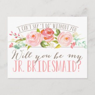 Zal je mijn junior Bridesmaid zijn?   Bridesmaid Kaart