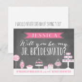Zal je mijn junior Bridesmaid zijn? | Bridesmaid Kaart (Voorkant / Achterkant)
