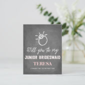 Zal je mijn junior Bridesmaid zijn? | Bridesmaid Kaart (Staand voorkant)
