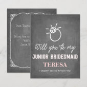 Zal je mijn junior Bridesmaid zijn? | Bridesmaid Kaart (Voorkant / Achterkant)