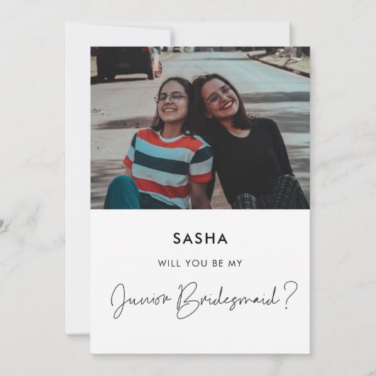 Zal je mijn Junior bruidfotokaart zijn? Kaart (Voorkant)