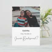 Zal je mijn Junior bruidfotokaart zijn? Kaart (Staand voorkant)
